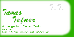 tamas tefner business card
